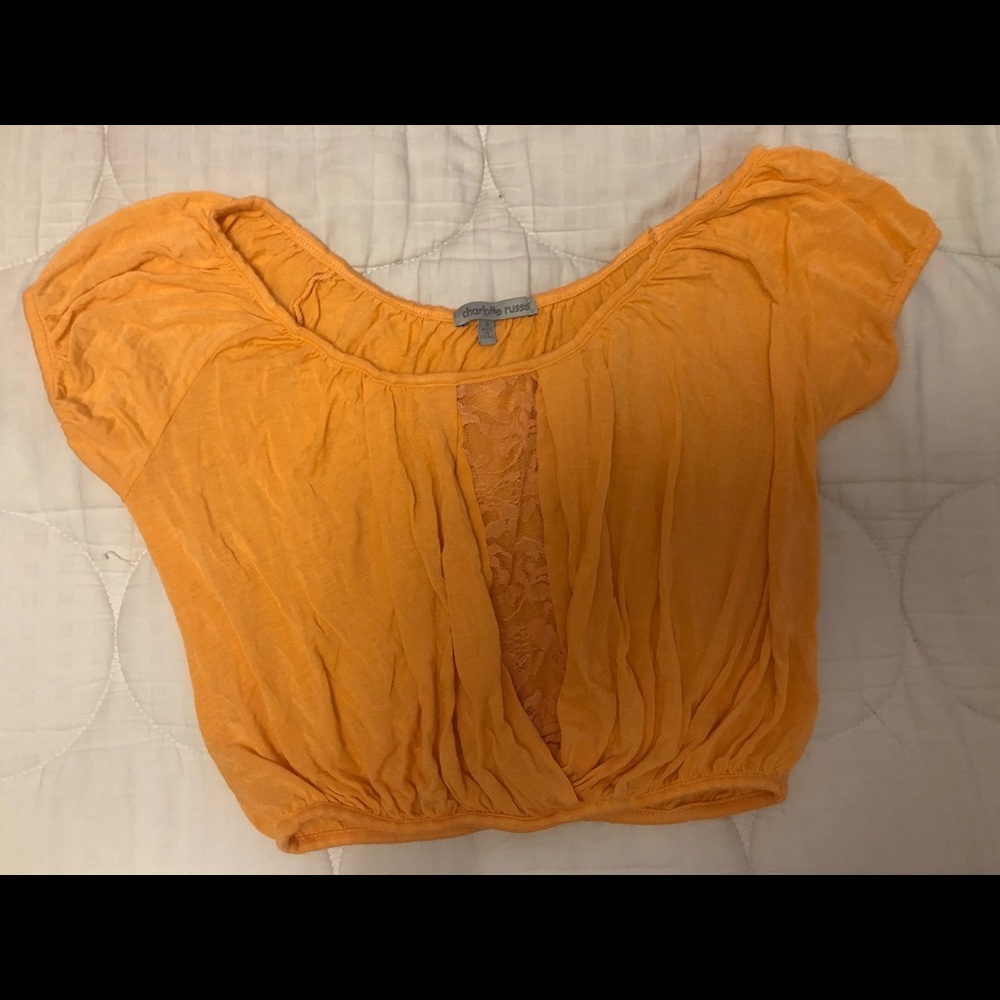 Orange crop top